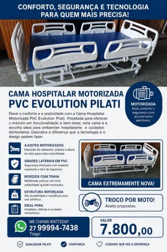 Cama hospitalar motorizada 