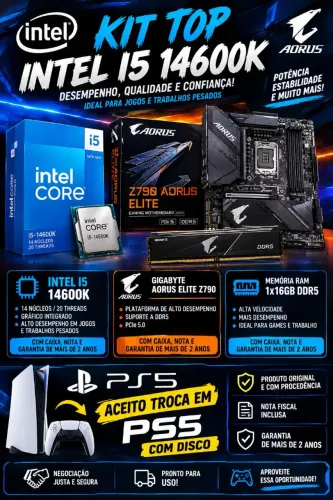 Kit I5 14600k + Z790 Aorus + 16gb DDR5