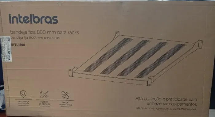 Bandeja fixa para rack Intelbras 800mm