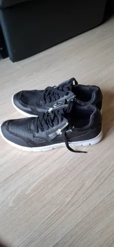 Tênis casual esportivo Zara Men Black Plimsolls (tamanho 45)