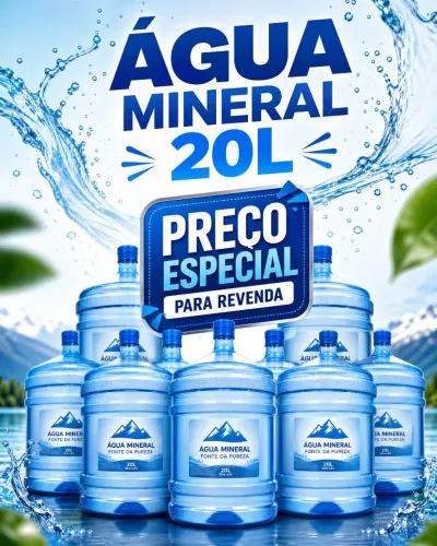 Água Mineral galao de Agua garrafao 20 litros