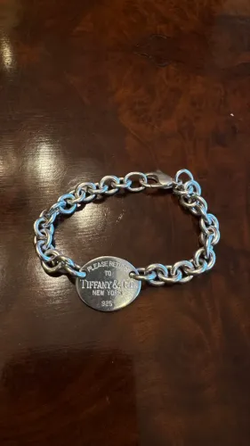 Pulseira Tiffany & Co. Return to Tiffany Oval Tag - Prata 925 Original