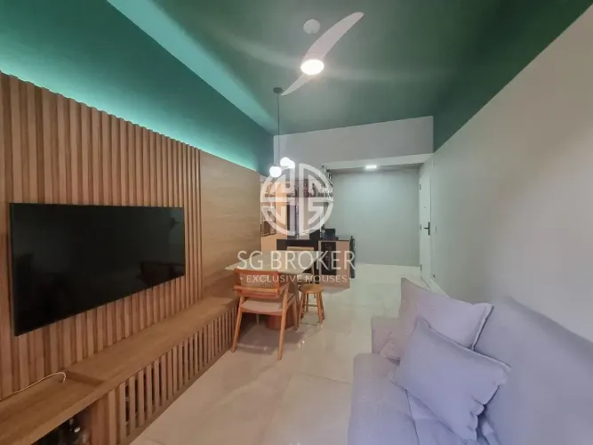 Apartamento para locação com projeto de decoração -Copacabana - 1 quadra da praia - trasnp
