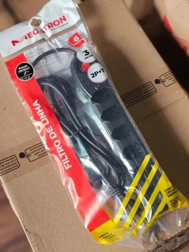 filtro de linha 3 metros 6 tomadas