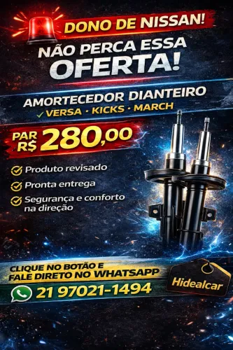 Amortecedor dianteiro versa. kicks.
