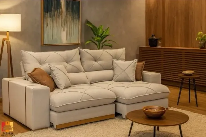 Sofá Retrátil e Reclinável Aquiles 2,50 Molas Ensacadas - Produto Novo!  Pronta Entrega!  