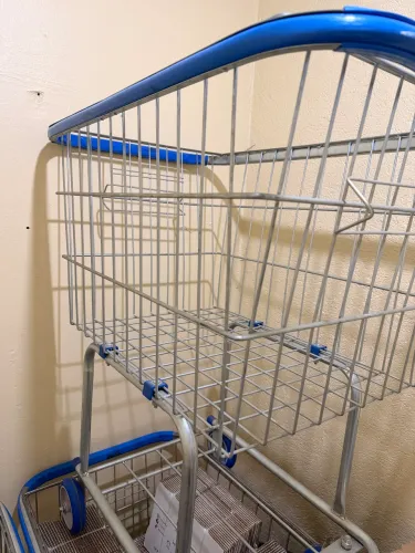 Carrinho de supermercado/estoque em aço galvanizado - Ideal para comércio