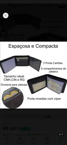 Carteira de Couro