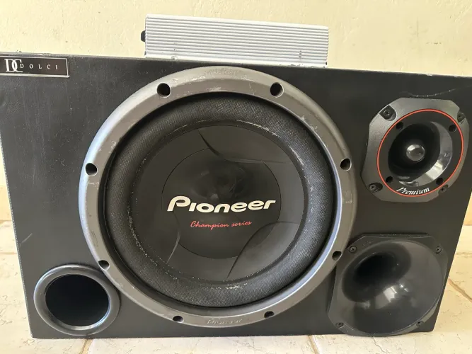 Caixa Trio Som Completa Pioneer 12 + Módulo Taramps