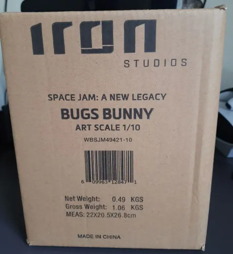 Estátua Bugs Bunny (Pernalonga) Spice Jam A New Legacy, lacrada e original Iron Studios