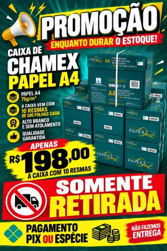 R$ 198,00 PAPEL A4 PAPERONE COPIER