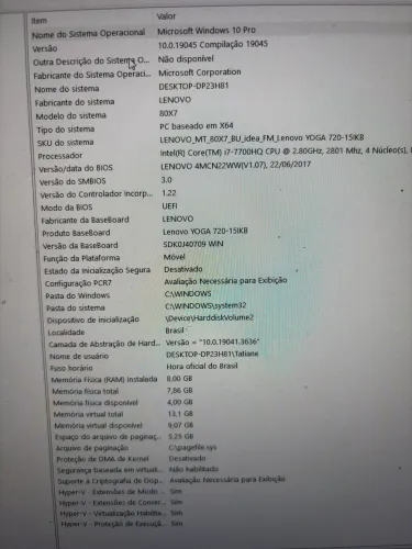 Notebook Lenovo Yoga 720