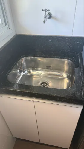 Armário e Cuba de inox para tanque