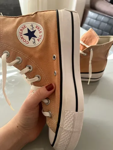 tênis converse all star flatform salmão