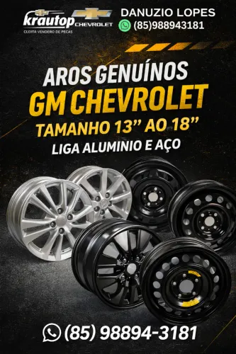 13" a 18" Aros de Aço  e Rodas de Alumínio  para linha Gm Chevrolet itens Genuínos  