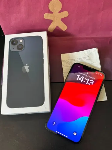 IPHONE 13 256GB COM NOTAL FISCAL, CAIXA E CARREGADOR
