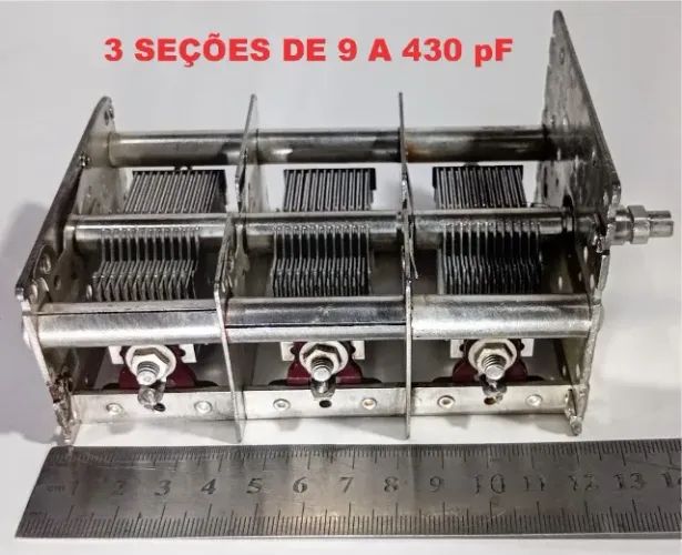 Capacitor Variável Alumínio medio de 9 a 430pF