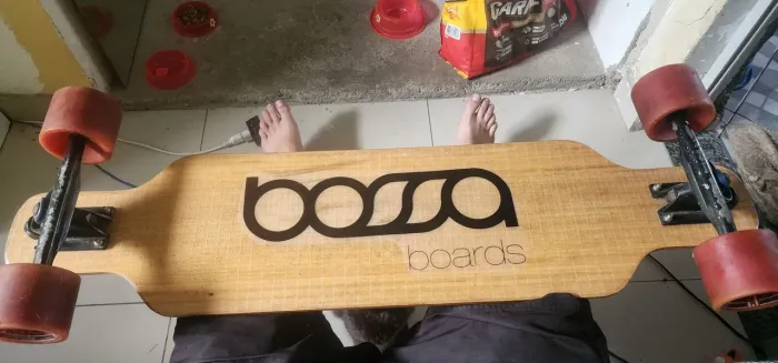 ?Longboard Bossa Boards Completo - Shape em Bambu (Excelente Estado)