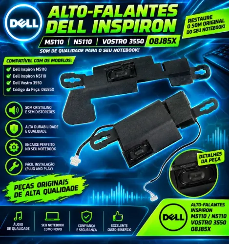 Alto-Falantes Originais DELL INSPIRON M5110 N5110 DELL VOSTRO 3550