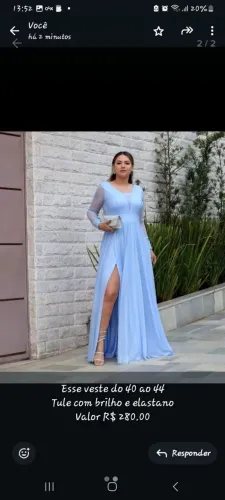 Vestido festa azul tiffany