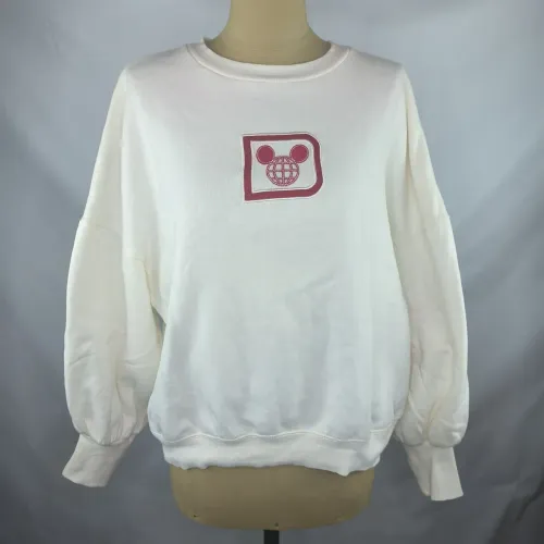 Blusa moletom Disney off-whitte e bordô M feminina 