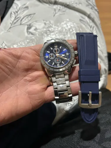 Relógio Náutica original fundo azul