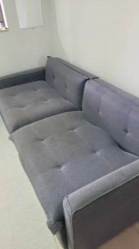 Sofa Cama Linho Cinza