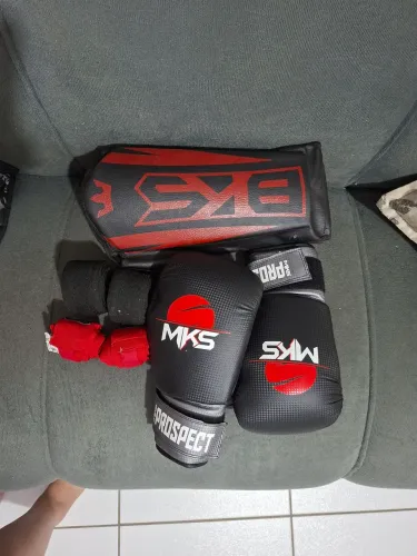 Kit de luvas de muay thai 