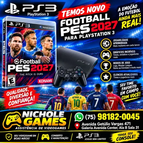 NOVO FUTEBOL PES 2026 PRA PLAYSTATION 3