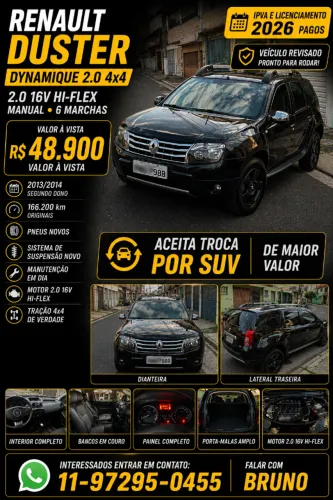 Renault Duster Dynamique 4X4 2.0 Hi-flex 16V MEC 2014