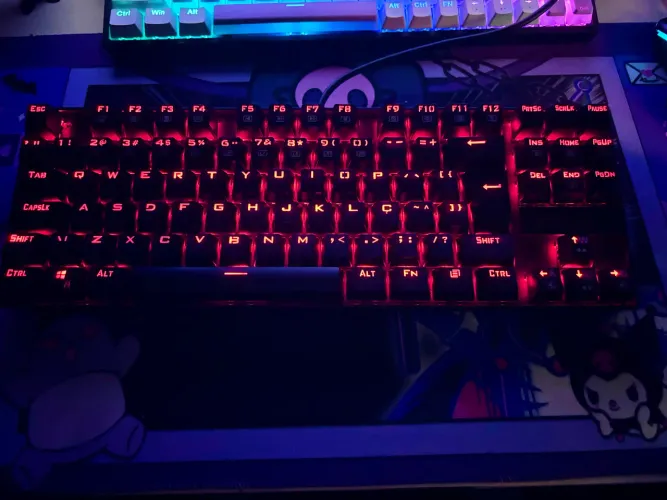 Teclado Mecânico Gamer Redragon Kumara, LED Vermelho, Switch Outemu Blue,