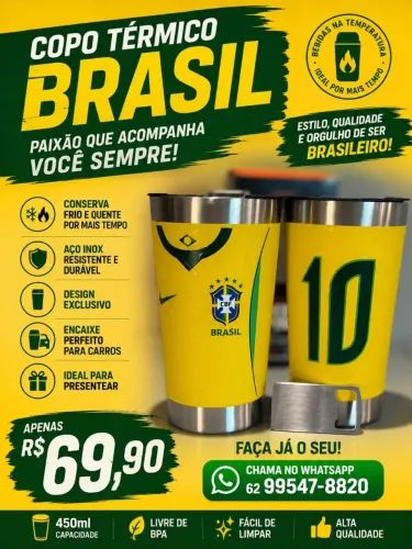 Copo Térmico Brasil 450 ml