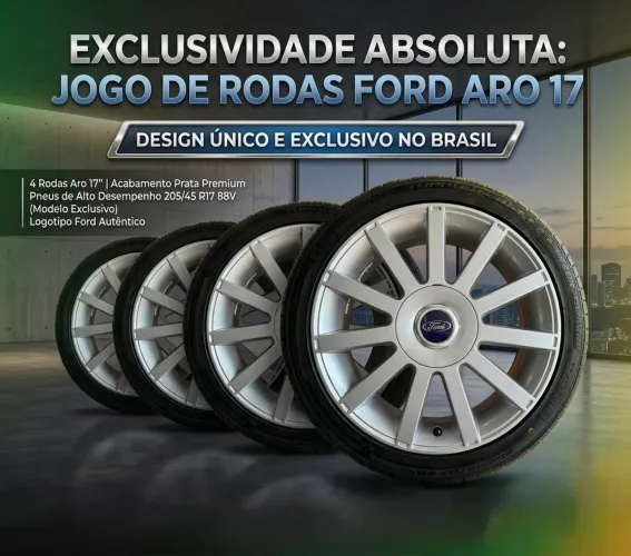 Rodas aro 17" 4x108 - Ford Fiesta ST150 (Focus - KA - Mondeo) ÚNICAS NO BRASIL
