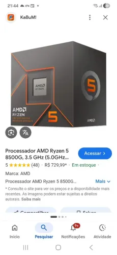 Processador ryzen 8500g