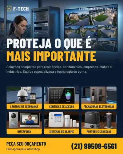 Segurança Eletrônica. Cftv, Alarmes, Acesso.