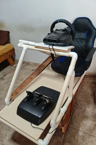 Cockpit com banco + Logitech G29 - para PS5, PS4, e PC