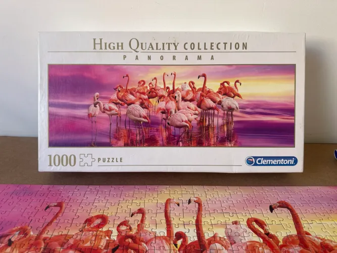 Quebra Cabeça - Clementoni High Quality - 1000 peças panorama - Flamingo Dance