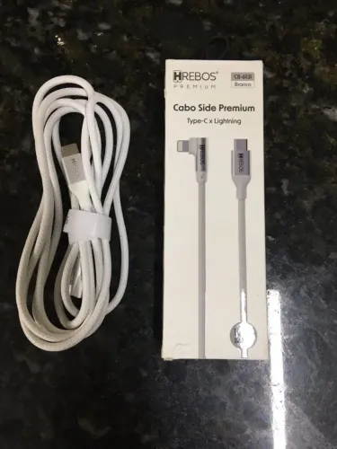 Cabo Usb-C Dual Type?C 90 Graus Hrebos Premium Side 1.8m - NOVO