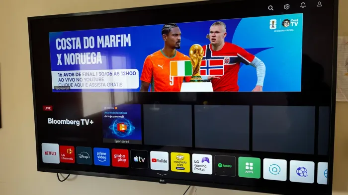 Smart TV LG 4K ThinQ AI com Comando de Voz e Wi-Fi - Estado de Nova