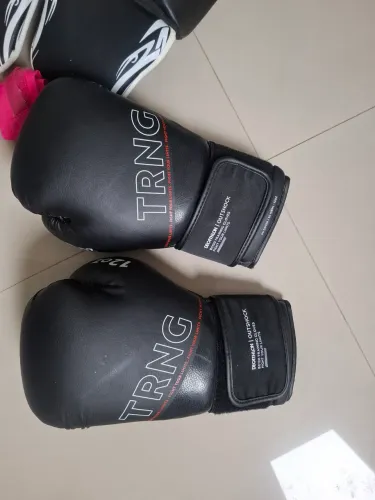 Luva boxe e caneleira muay thay