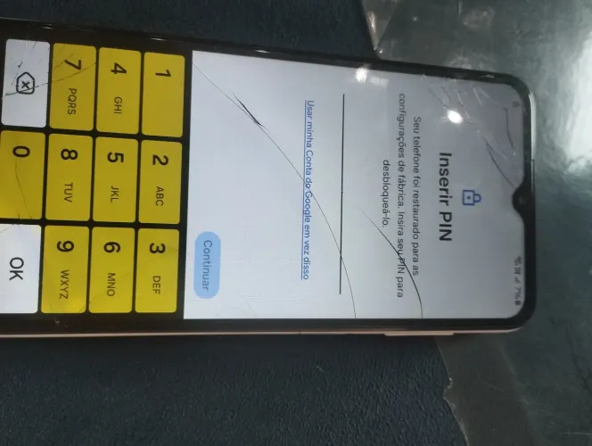 Celular Samsung a23 tela quebrada não sei PIN 
