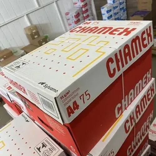 Caixa de papel A4 CHAMEX, com 10 resmas