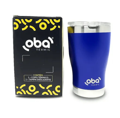 Copo Oba Térmic 473ml Reutilizável para Bebidas Frias ou Quentes