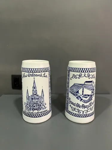 Lindo par de canecos de chopp Ceramarte 
