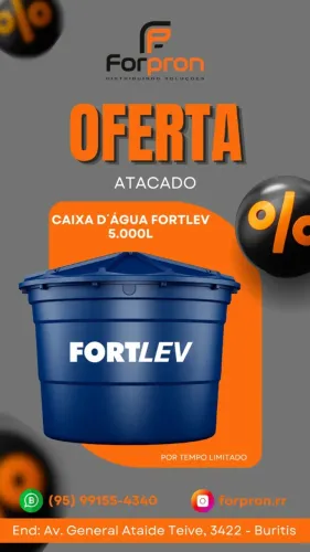 CAIXA D' ÁGUA 5000L (PROMOÇÃO PARA PAGAMENTOS Á VISTA)