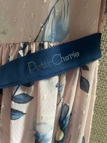 Vestido de seda luxo- marca pétit Cherie TAM 10