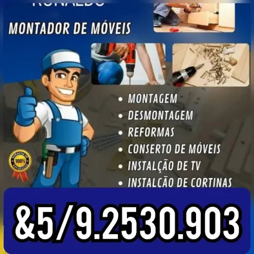 Montador de móveis a partir de 50 reais 