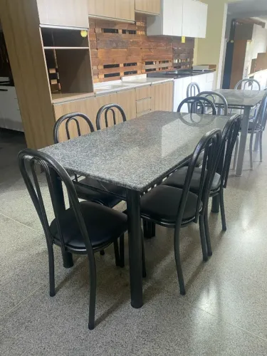 MESA DE GRANITO COM 6 CADEIRA A PRONTA ENTREGA!!