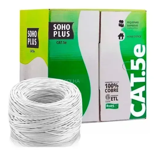 Cabo de rede  Furukawa Cat5e Soho Plus Branco 305 Metros