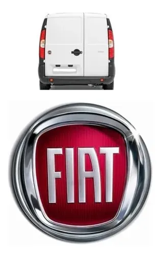 Emblema Vermelho Porta Mala Fiat Doblo 2006 A 2017